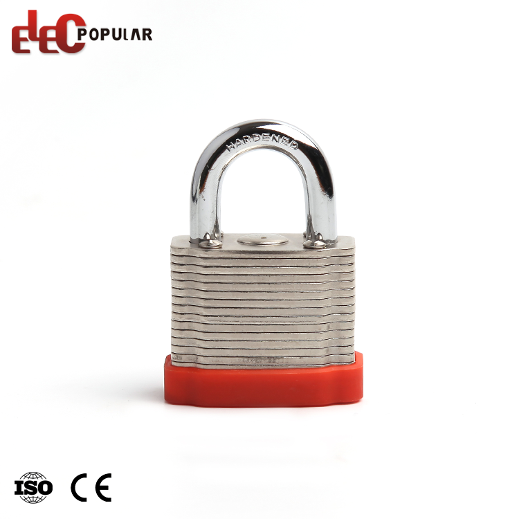 Cadeado de segurança laminado reforçado vermelho personalizado de melhor qualidade